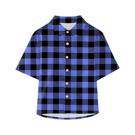 

Children Infant Boys T-shirts Cartoon Printed Short Sleeve Crew Neck Clothes Button Down Lapel Summer Top Dailywear Party Tshirts