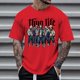 thumbnail image 2 of Playeras Hombre Cuello V Camiseta Casual De Manga Corta Con Estampado Para Hombre Tops De Moda C, 2 of 4