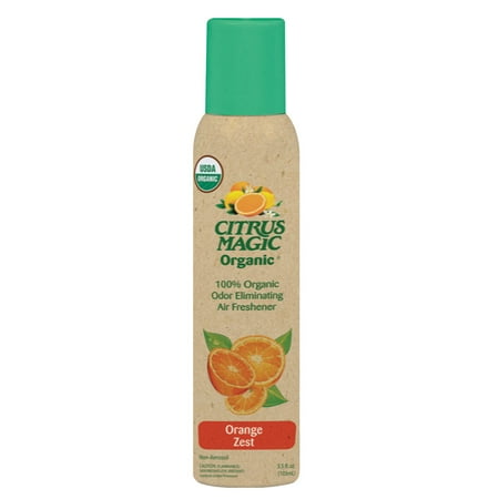 Citrus Magic Organic Odor Eliminating Air Freshener Spray, Orange Zest, Pack of 3, 3.0-Ounces