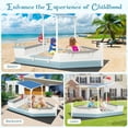 thumbnail image 2 of Costway Fir Wood Sandbox with Sloping Canopy Liner Multiple Seats Large Storage Space, 2 of 10