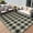 Black/Coffee-plaid, variant on Waterproof Outdoor Rug 5x8ft/8x10ft/9x12ft/10x14ft/9x18ft Plastic Straw Patio Rug Modern Geometric Reversible Rug Indoor Outdoor Rug Small Carpet for Rv Picnic Backyard Deck Porch Beach