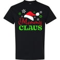 thumbnail image 3 of Inktastic Mommy Claus with Christmas Santa Hat and Snowflakes T-Shirt, 3 of 5