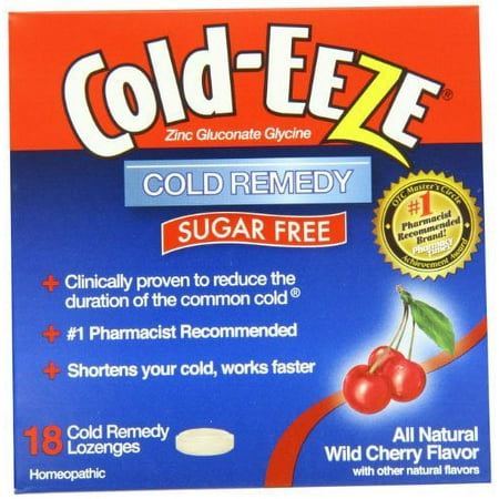 6 Pack - COLD-EEZE Lozenges Natural Wild Cherry Sugar Free 18 Each