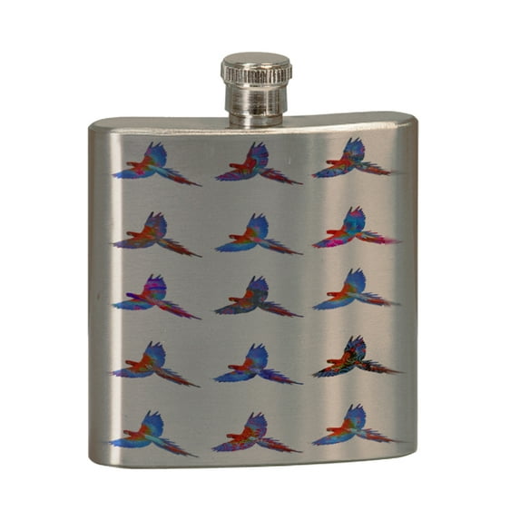 KuzmarK 6 oz. Stainless Steel Pocket Hip Liquor Flask - Parrot Key West