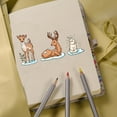 thumbnail image 2 of 1Sheet Christmas Winter Deer Rabbit Transparent Clear Stamps Snowflake Animal Embossing Stamp Sheets Silicone Clear Stamps Seal for DIY Scrapbooking and Card Making Paper Craft Decor, 2 of 8