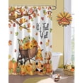 thumbnail image 2 of Fall Thanksgiving Shower Curtain Set ，Waterproof Fabric Shower Curtains Leaves Gnome Pumpkin Squirrel Shower Curtains for Bathroom,Bathroom Decor 36"x78", 2 of 7