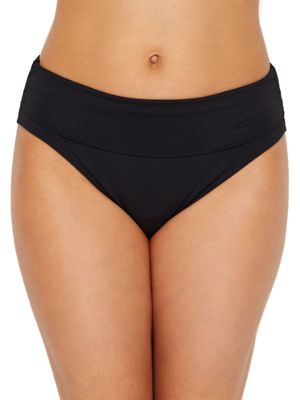 black fold over bikini bottoms
