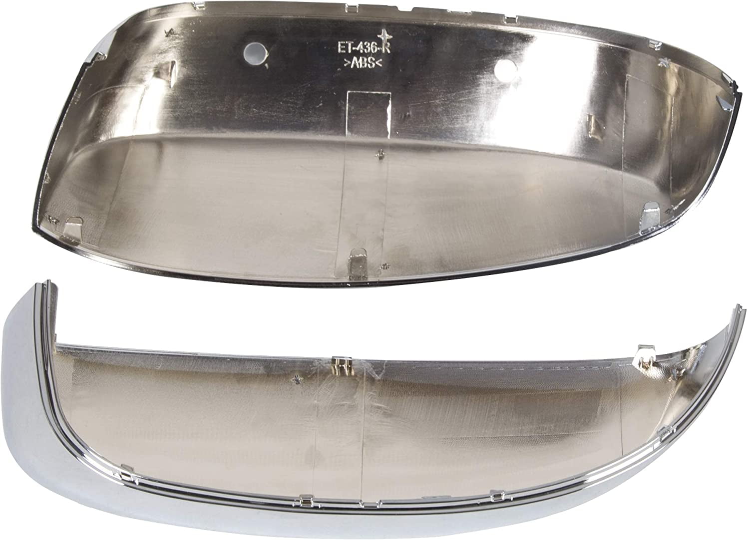 Kojem Pair Chrome Side View Upper Mirror Top Half Caps Fit for 2007-2014 Chevy Silverado GMC Sierra Avalanche Tahoe Suburban Left & Right