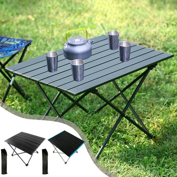 Sentmoon Small Folding Table Portable Camping Table Lightweight Folding Aluminum Table Top Carry Bag Easy Carry Outdoor Picnic Cooking Beach Hiking Fishing Versatile Table