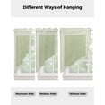 thumbnail image 4 of Sage Green Greek Key Swag Valances for Windows, Geometric Greece Ancient Farmhouse Geo Rod Pocket Sheer Valances for Windows, Swag Toppers Light Filtering for Kitchen Living Room 2 Panels 36''x63'', 4 of 6