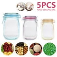 thumbnail image 4 of 5/20 Pcs Sacs à Fermeture Éclair pour Pots Mason Sacs à Fermeture Éclair pour Aliments et Collations Sacs Réutilisables Hermétiques Sacs de Rangement pour Aliments Sacs à Sandwich Sacs de Conservation des Aliments Étanches pour Enfants Voyage Camping Pique-Nique, 4 of 9