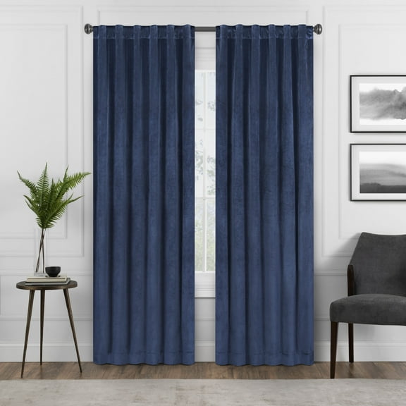 Eclipse Absolute Zero Harper Absolute Zero 100% Blackout 50 x 84 Curtain Panel in Navy