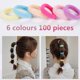 thumbnail image 3 of 100 Uds. Elásticos para el cabello para niñas, minicoleteros para el cabello para bebés, minicoleteros coloridos para niños, niñas, 3 of 5