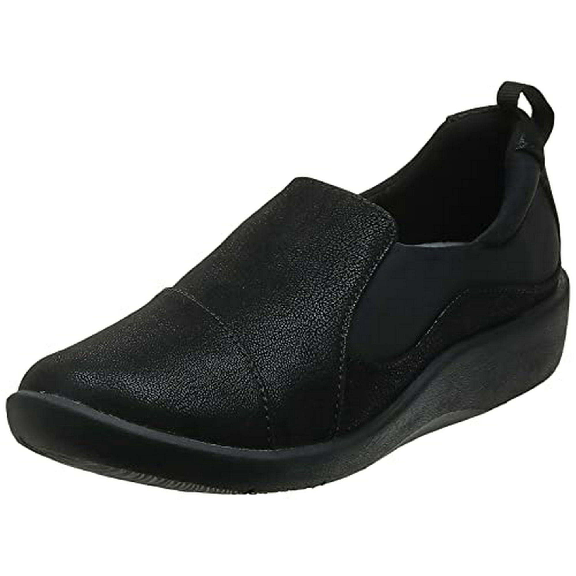 Clarks Womens CloudSteppers Sillian Paz Slip On Loafer Black Synthetic Nubuck 9 W US Walmart