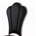 thumbnail image 3 of Black Tufted Side Dining Chairs - 2-Pack with Stainless-Steel Frame, 3 of 6