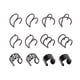 thumbnail image 1 of GOOHOCHY 6 pares de pendientes sencillos de metal a la moda para hombre y mujer, sin perforar, color negro, 1 of 7