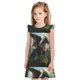 thumbnail image 1 of Balery Forest Stone-Colored Dragon Camisón de princesa para niñas, pijama de algodón con mangas abullonadas, suave y bonito.-Medium, 1 of 6