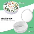 thumbnail image 2 of TIHYWR Retainer Case, Denture & Orthodontic Aligner Case With Mirror & Ventilation, White Flower, 2 of 7