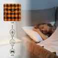 thumbnail image 4 of Non-Ticking Silent Wall Clocks Battery Operated Personalized Decor Clock for Living Room,Bedroom-Orange And Black Checkered Pattern(12inch), 4 of 4