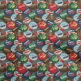 thumbnail image 1 of oneOone Viscose Jersey Brown Fabric Retro Bottle Soda Cap Sewing Fabric By The Yard Printed Diy Clothing Sewing Supplies 60 Inch Wide-8A, 1 of 1