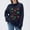 #16Navy, variant on Byworldtasic Christmas Sweatshirts for Women Casual Long Sleeve Round-Neck Top Knit Pullover Sweater