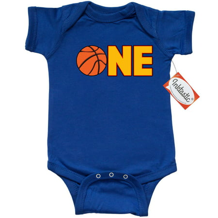 Inktastic One- Basketball First Birthday Infant Creeper Baby Bodysuit Birthdays 1st Team Sport Cavs Cavaliers Cleveland Nba Throw Player Future Game Babys 12 Months Year Old Gift