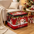thumbnail image 5 of Collapsible Christmas Storage Box with Lid Large Capacity Foldable Holiday Organizer Bin for Clothes Toys Blankets Xmas Decor, 5 of 6