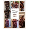 thumbnail image 2 of Othyroce Womens Plus Size Dresses Floral Print Short Sleeve Faux Wrap Causal Swing Dress with Pockets L-4XL, 2 of 4