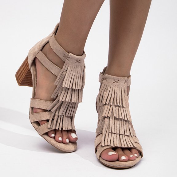 Vedolay Sandals for Ladies Sandals for Women Fashion Comfortable Dress Sandals,Beige 7