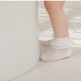 thumbnail image 4 of LYMAYTER 0-8Y 3 Pack Kids Girls Socks Toddler Solid Color Ruffle Socks Summer Mesh Bow Princess Socks, 4 of 7