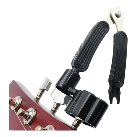 Guitar String Winder,3-in-1 String Cutter and Bridge Pin Puller for Acoustic & Electric Guitars, Heavy-Duty Guitar Maintenance Multi-Tool Peg Winder for Fast String Changes