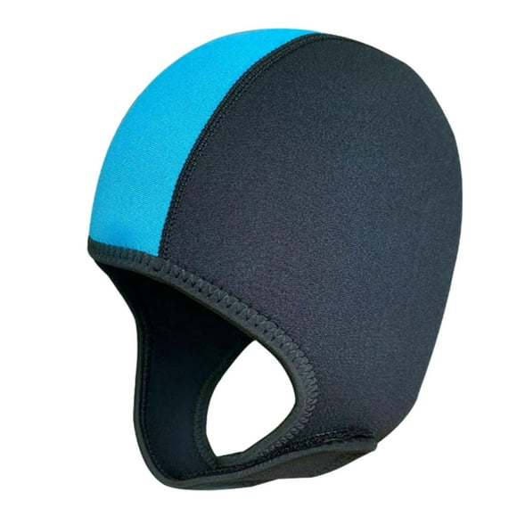 Colaxi Scuba Diving Hood Cap Swimming Hat 3mm Neoprene with Chin Strap Head Cover Surfing Cap Dive Hood for Winter Kayaking Canoeing Black Lake Blue