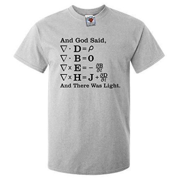 Reality Glitch's Men's And God Said..... And There Was Light T-Shirt Science Equation