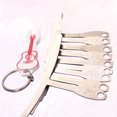 thumbnail image 6 of Raindrops 9pcs Radius Gauges Metal Fretboard Radius Gauge Luthier Tools for Guitar Bass Bridge Saddle with 1pc Random Color Key Chain (Silver), 6 of 8