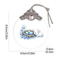 thumbnail image 2 of Uuiauoio Glass Easter Ornament 2D Flat Pendant with Bunny Egg Designs for Tree Gift Basket Filler Holiday Party Decorations Keepsake, 2 of 5
