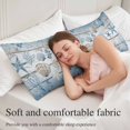 thumbnail image 5 of Blue Coastal Body Pillow Cover 20 x 54 Inch Decorative Pillow Cover Beach Ocean Nautical Seashells Starfish Coral Lumbar Pillowcase Seasonal Rectangle Cushion Case for Couch Sofa Bed Living Room, 5 of 9