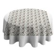 thumbnail image 4 of Brown Christmas Deer Pattern Round Tablecloth 60"x60",Wrinkle Wipeable Table Cloth for Kitchen Dining Room Picnic Patio Party, 4 of 6