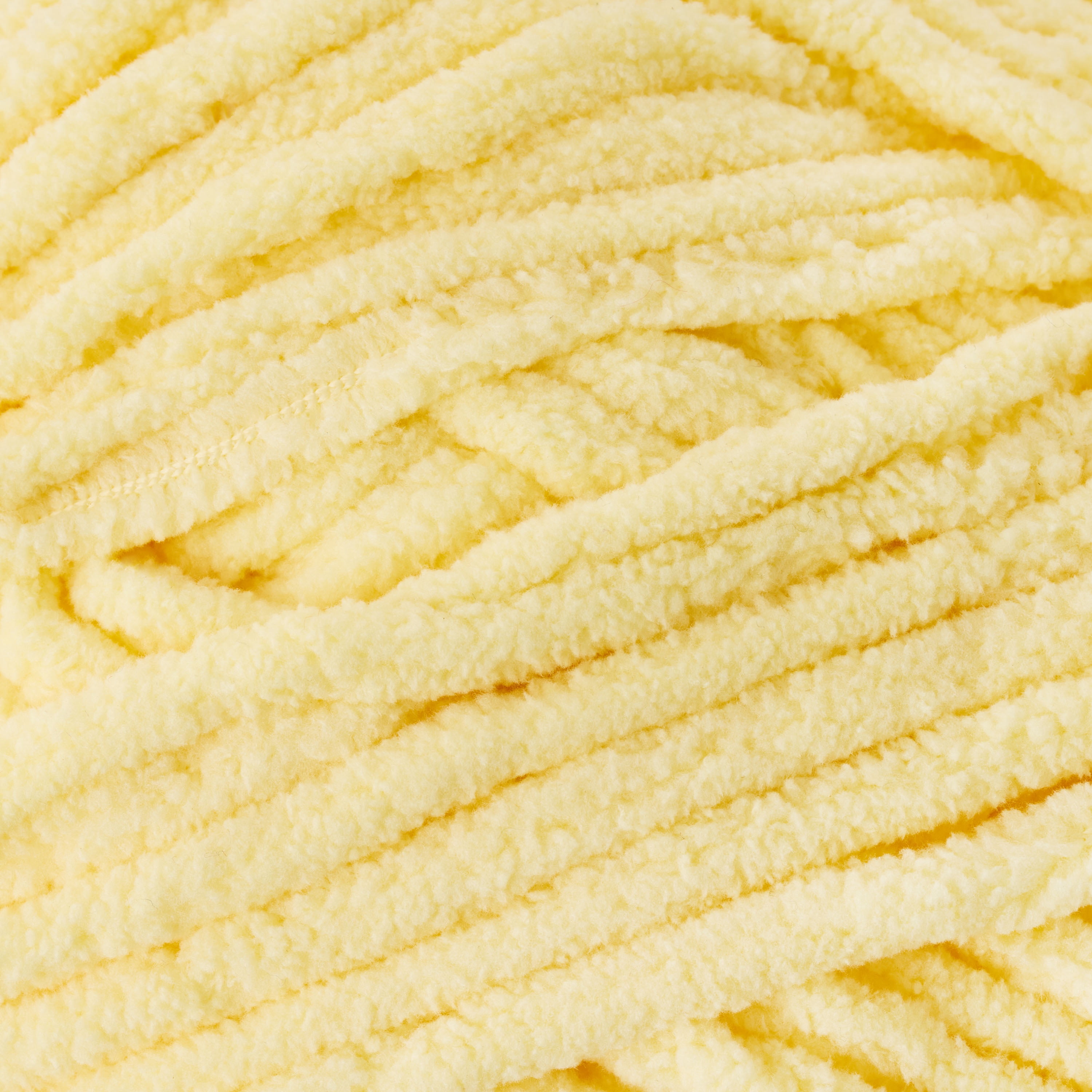 Mainstays Cozy Chenille, Bulky, 100% Polyester, Yarn, Lemonade, 220 yd, Pack of 4