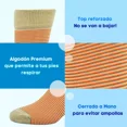 thumbnail image 4 of Calcetines Rayas Claras Algodón Cómodos Apto Para Diabéticos, 4 of 6