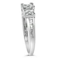 thumbnail image 4 of 10k White Gold 1/2ct TDW Round and Baguette Diamond Band Ring (H-I, SI1-SI2), 4 of 8