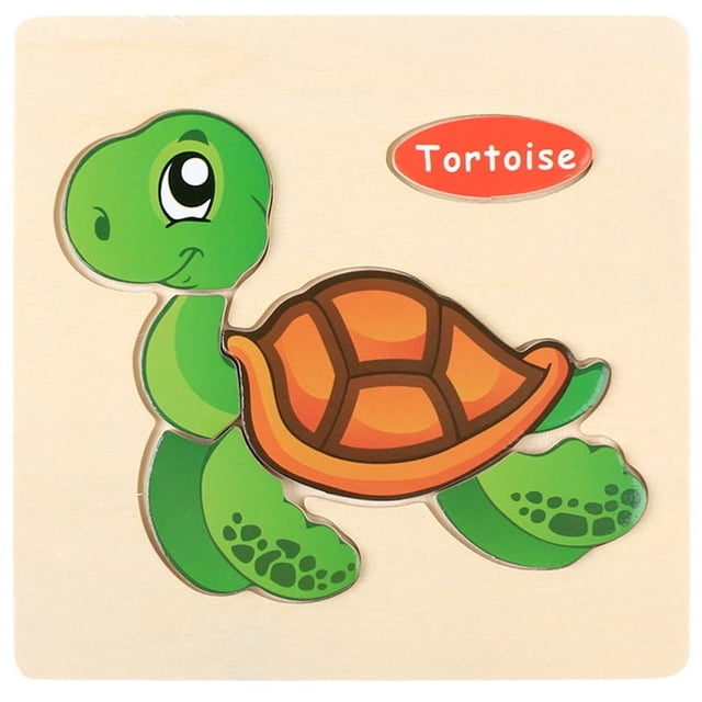 Rompecabezas tridimensional de tráfico de animales de dibujos animados para niños de madera, juguetes de rompecabezas de inteligencia para bebés, juguetes para niños de 1 a 3 años