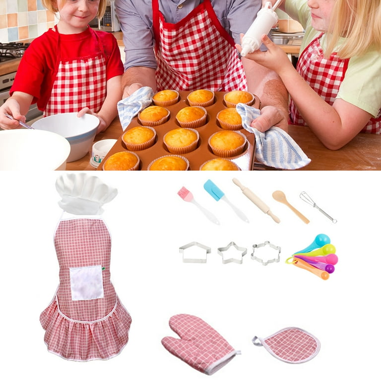 JANUARY PREORDER Kids Oven Mitts, Baking, Cooking, Play, Functional,  Matching, Pair, Girls, Boys, Toddler, Kitchen, Rainbow, Classic, Chef 