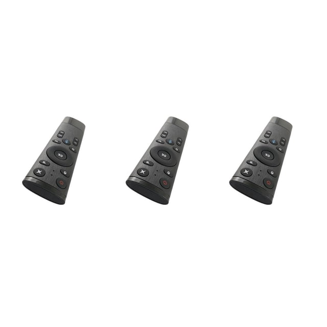 maskred 1/2/3 Replacement for Android Box PC Voice Control Gyro Sensing Game Wireless Remote Controller black 3PCS
