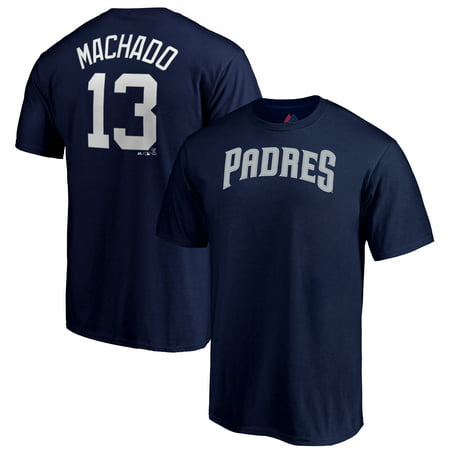 Manny Machado San Diego Padres Majestic Official Name & Number T-Shirt -