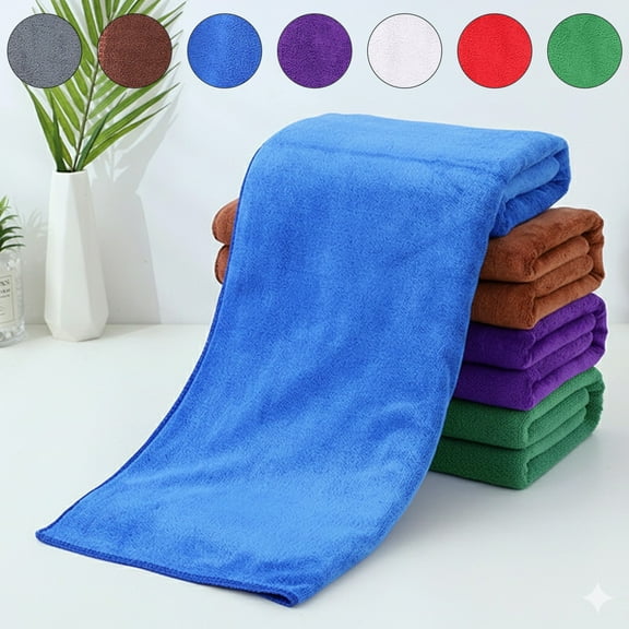 kcavykas Double-Sided Thickened Car Drying Towel, Large Water Absorption Cleaning Cloth, Lint-Free Auto Detailing Towel, Durable and Quick Dry Car Wash Accessory