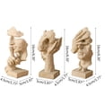 thumbnail image 2 of AOOOWER 3 Pcs Statue Abstract Resin Desktop Ornaments Sculpture Miniature Figurines Face Character Nordic Art Crafts Office Home Decoration Accessories, 2 of 20