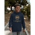 thumbnail image 2 of Le Soleil Radiance - Vintage Sun Emoji Graphic Youth's Hoodie, 2 of 4