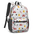 thumbnail image 2 of Fireman and Dot White Pattern 17" Waterproof Oxford School Backpacks for Teens, S-Shape Padded Straps, for School, Travel, Hiking, Camping, 2 of 5