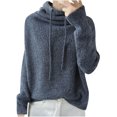 thumbnail image 1 of Jersey de cuello alto para mujer, blusa de punto de manga larga informal a la moda Fridja  fksj2759, 1 of 5