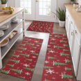 thumbnail image 2 of Red Christmas Tree and Snowflake Pattern Kitchen Rugs Sets Of 3,Kitchen Runner Rugs Non Skid Washable,Decorative Kitchen Floor Mats for Kitchen,Sink,Laundry,17"x30"+ 17"x47" + 17"x59", 2 of 6